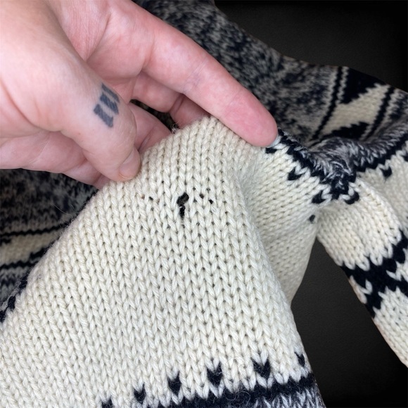 TNA Grey Lambswool Zip Up Sweater - Picture 6 of 9